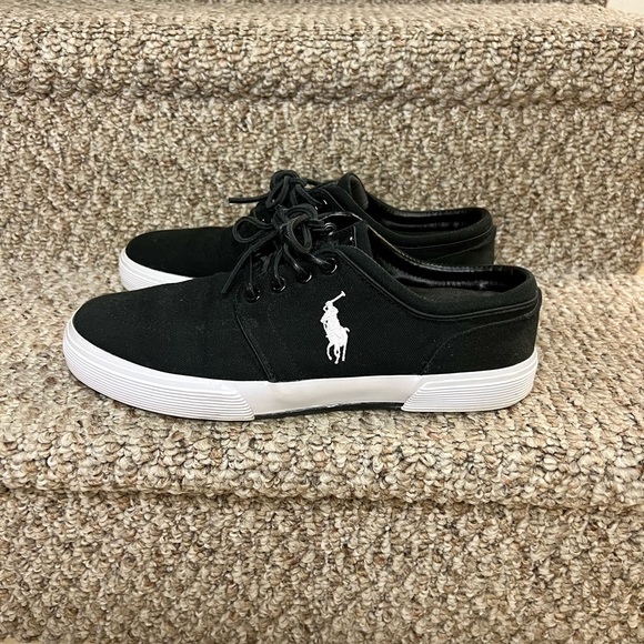 Polo by Ralph Lauren Shoes | Polo by Ralph Lauren Black Logo Boat Shoes | Color: Black | Size: 9.5 | Jfarside's Closet